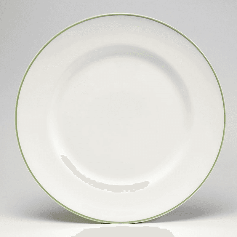 Dinner Plate, D26cm, Apple Green Rim