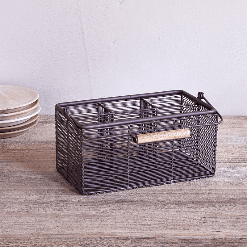 Inkollu Cutlery Holder, H16cm, Aged Brass