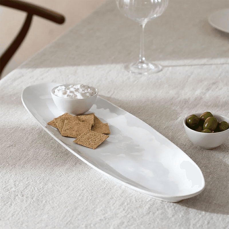 Portobello Canape Platter, L54 x W17.5cm, White