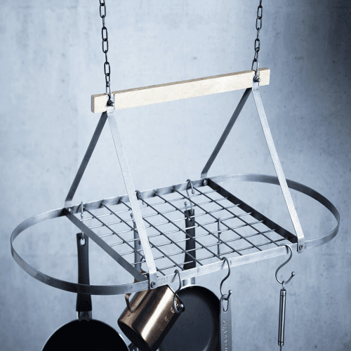 Image showing the Industrial Kitchen Ceiling mounted pot rack, 81 x 40 x 33cm product.