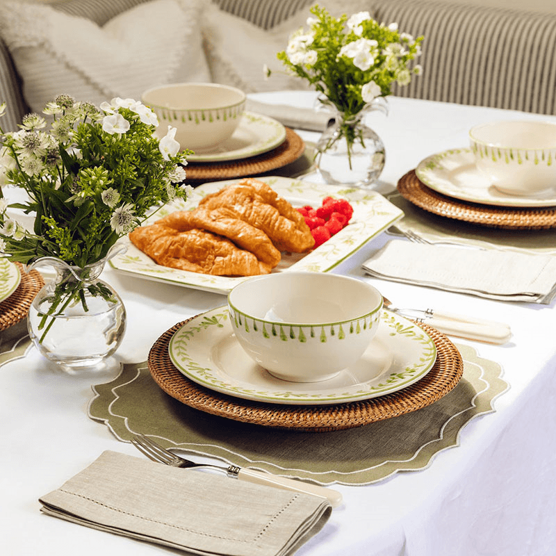Elouise Set of 6  Cereal Bowls, D15 x H7.5cm, Green