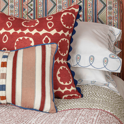 Image showing the Osborne Cushion, 57 x 57cm, Red product.