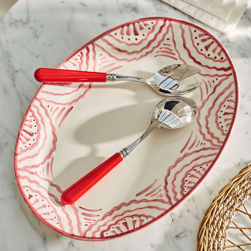 Ondas Serving Platter, L36 x W26.5cm, Pink