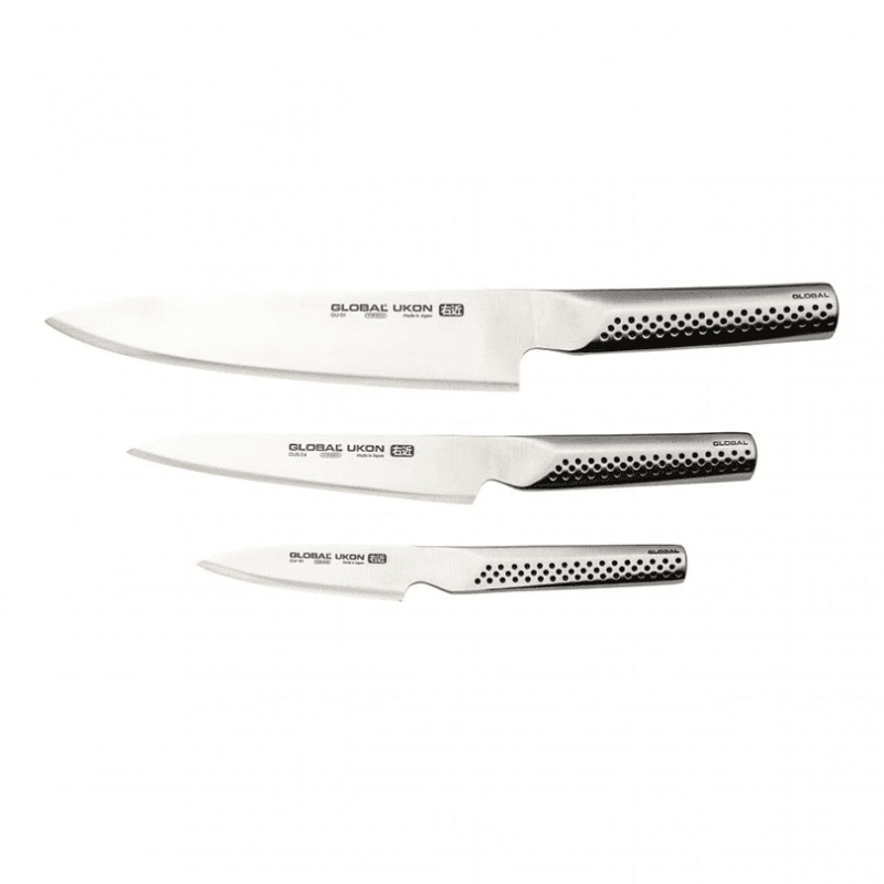 Ukon 3 Piece Knife Set, Silver