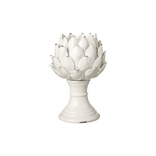 Cardoon Candle holder - large, D25 x H36cm, white