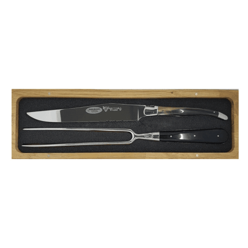 Image showing the Laguiole 2-piece Carving Set, Buffalo Horn Handles product.