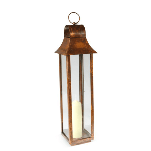 Image showing the Tonto Lantern, H84cm, Burnished copper/Clear product.