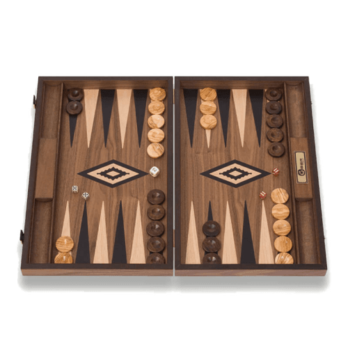 Image showing the Uber Walnut Backgammon Set, Black product.