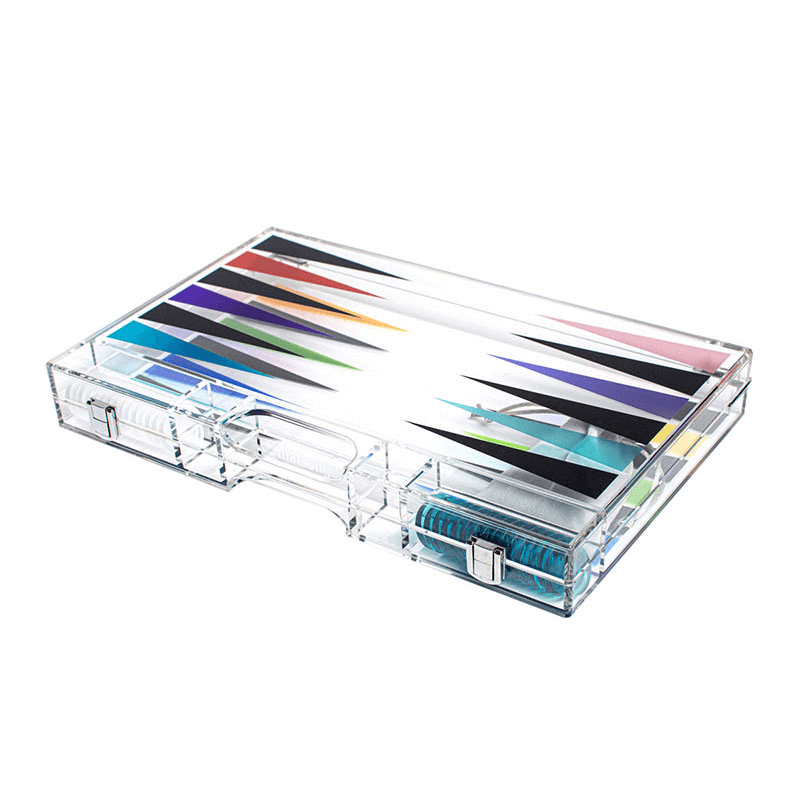 Rainbow Backgammon Board, L45 x W38cm, Multi