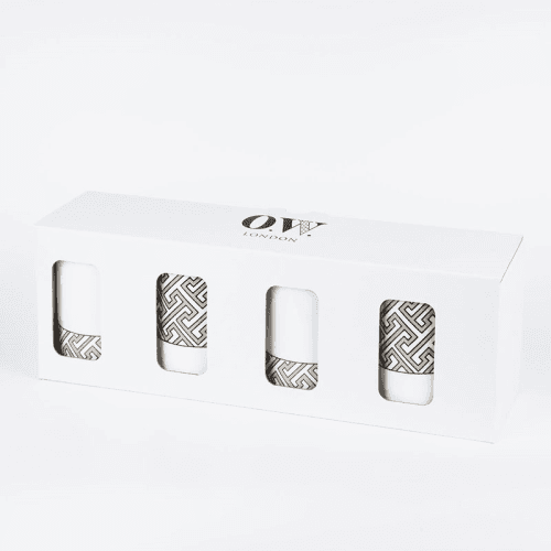 Image showing the Maze Set of 4 Mugs, 350ml, Truffle product.