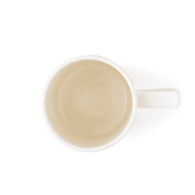 Stecatto Set of 4 Mugs, 340ml, White and Blue Bold Stripe
