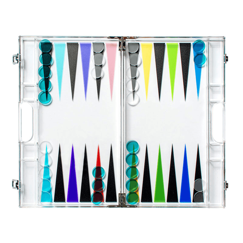 Rainbow Backgammon Board, L45 x W38cm, Multi