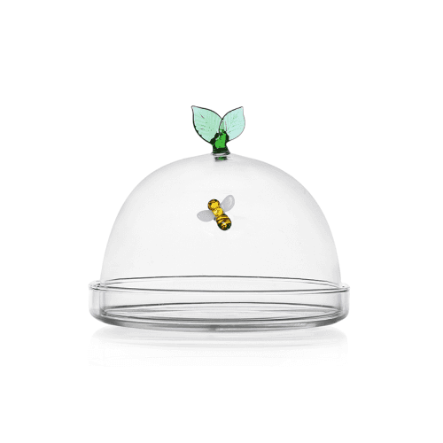 Image showing the Garden Picnic Bee Dome with Dish, H12 x W15cm product.