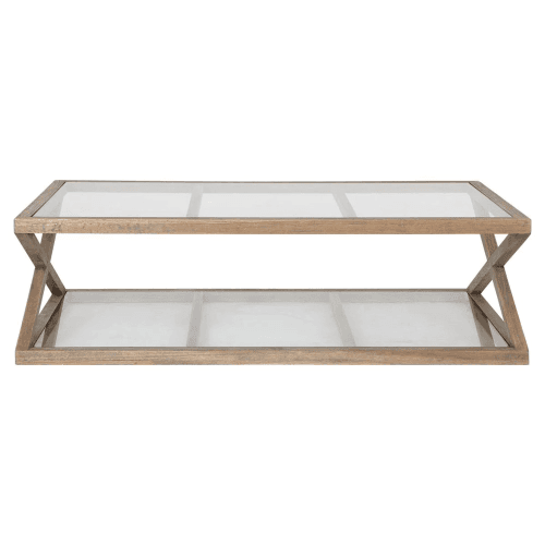 Image showing the Marylebone Large coffee table, L160 x W140 x H40cm, Weathered Oak product.