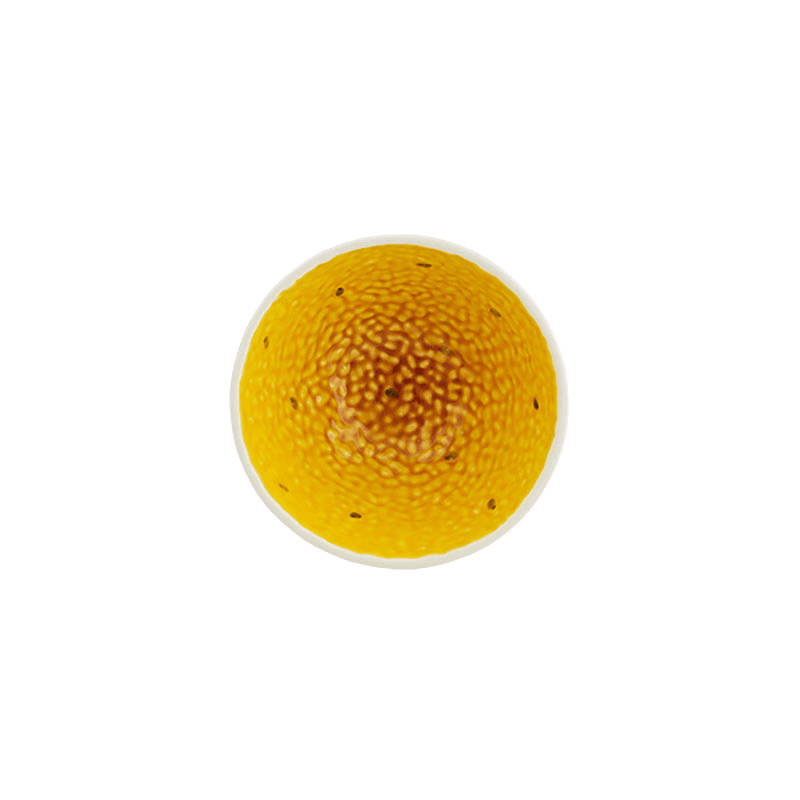 Tropical Fruits Passion Fruit Bowl, D14cm, Purple/Yellow