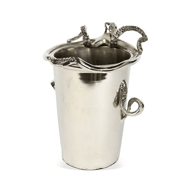Octopus Ice Bucket, D20 x H24cm, Silver