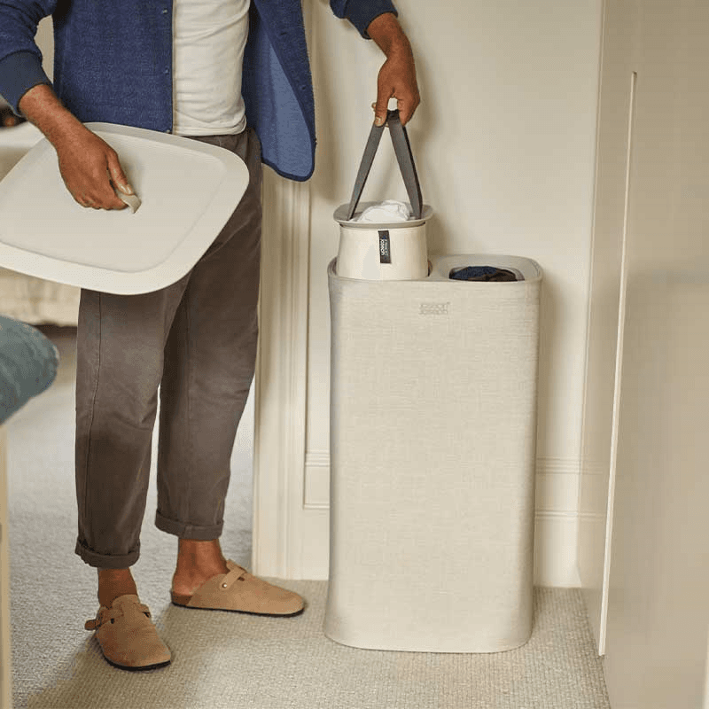 Tota Laundry Separation Basket, 60L, Ecru