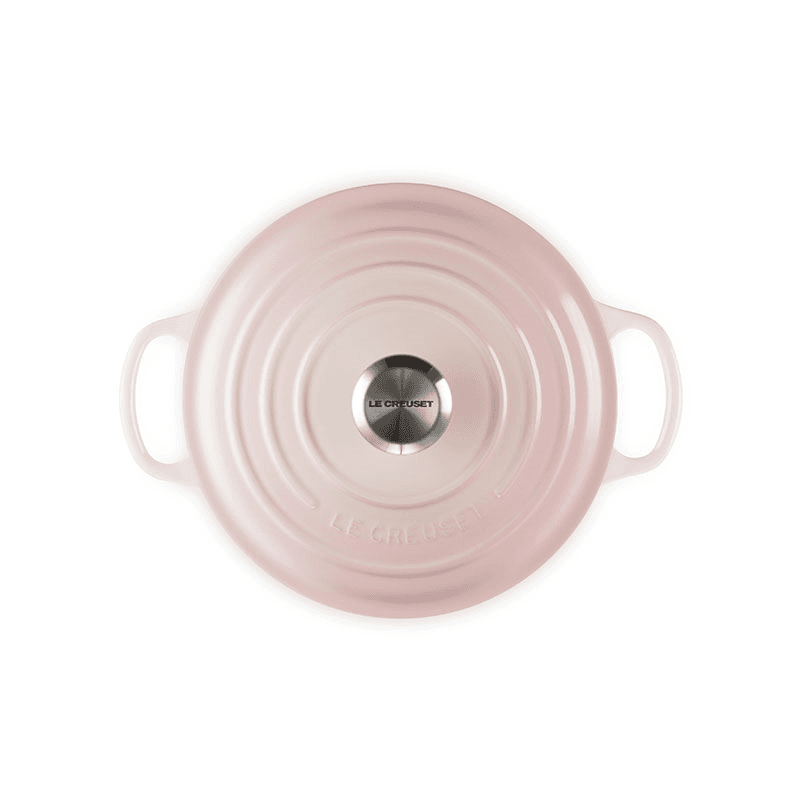 Signature Cast Iron Round Casserole, 28cm, Shell Pink