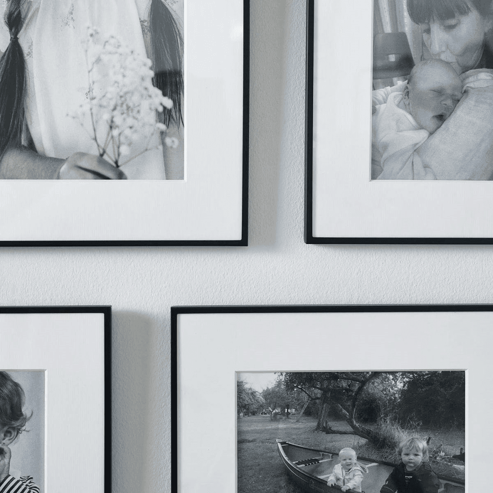 Fine Black Gallery Set of 6 frames, Black