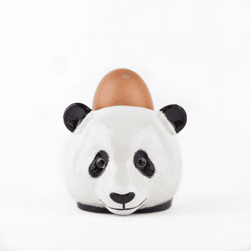 Image showing the Panda Egg Cup, H7.5cm, Black & White product.