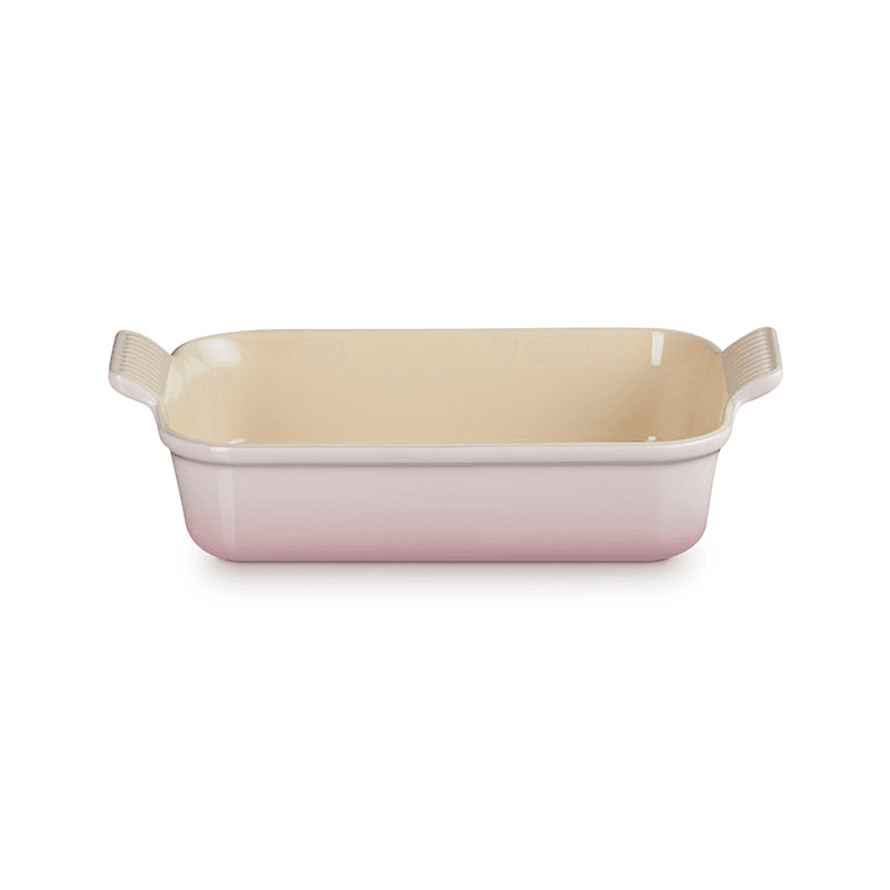 Stoneware Heritage Rectangular Dish, 26cm, Shell Pink
