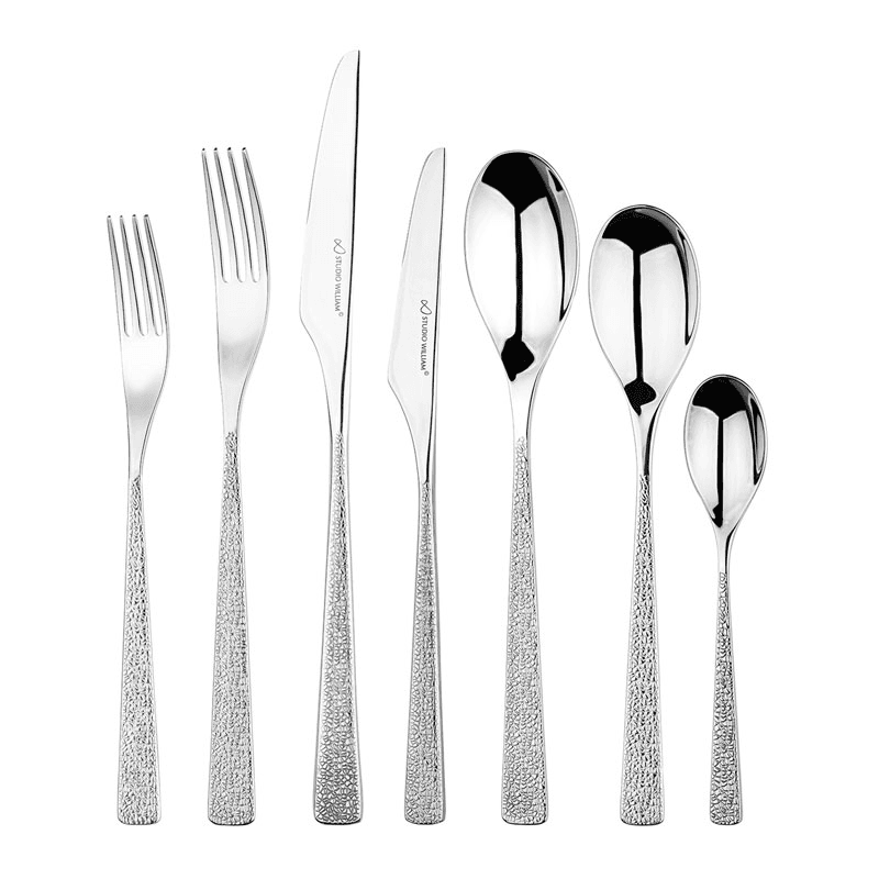 Tilia Crackle 56  Piece Cultery Set, Mirror Finish
