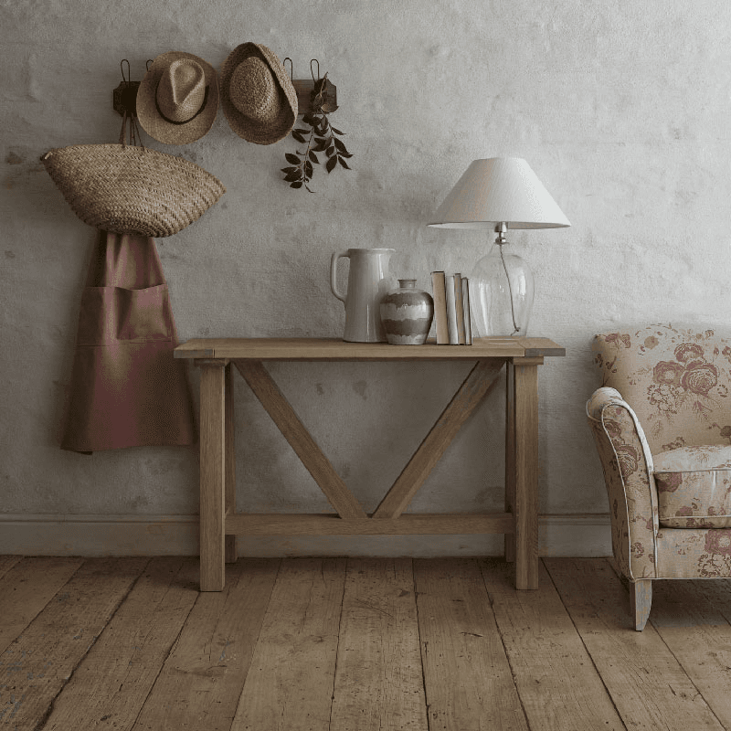 Arundel Console Table, Natural Oak