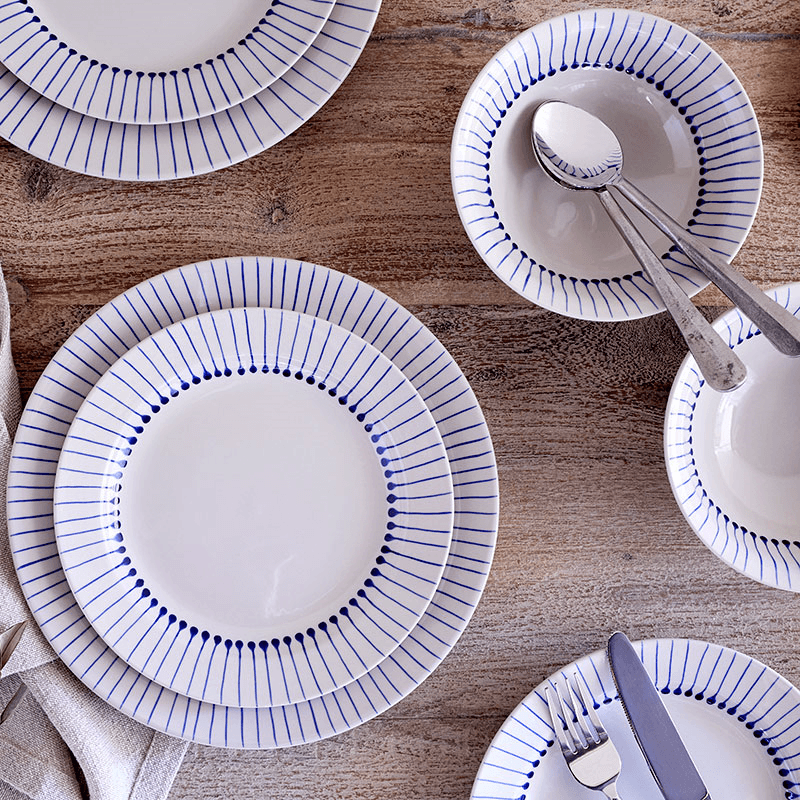 Iba Dinnerware Set, Indigo