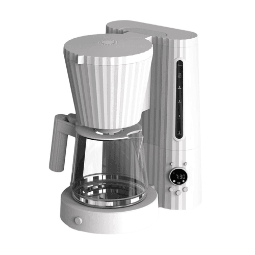 Image showing the Plisse Filter Coffee Machine, 1.5L, White product.