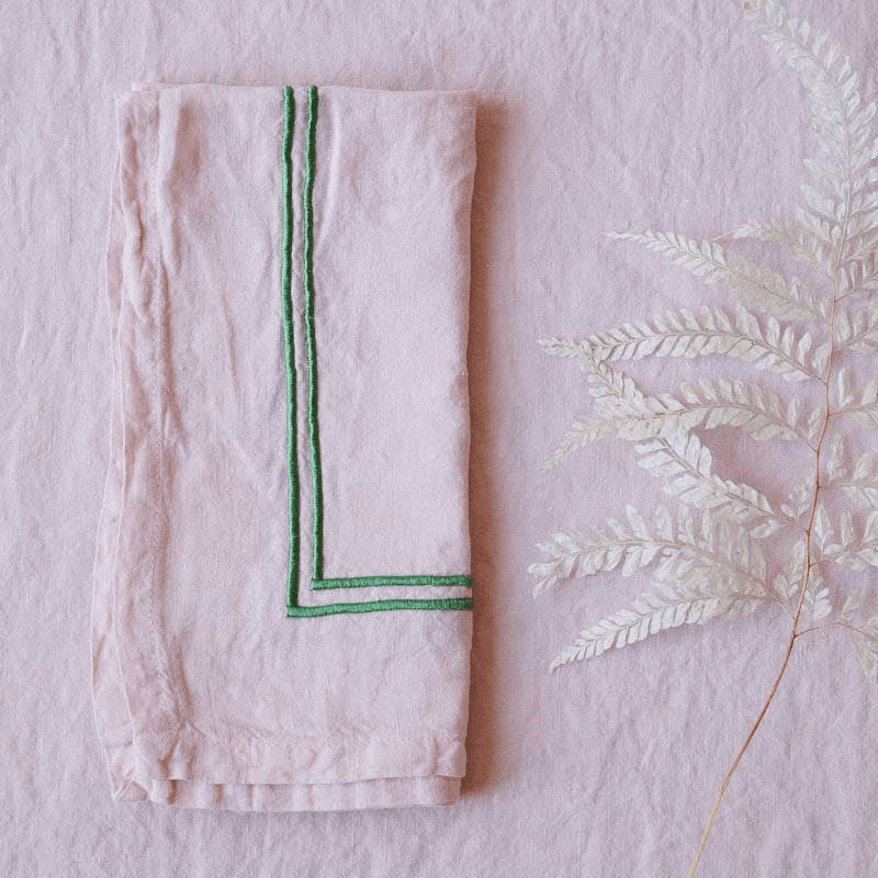 Set of Four Linen Napkins, 50 x 50cm, Pink