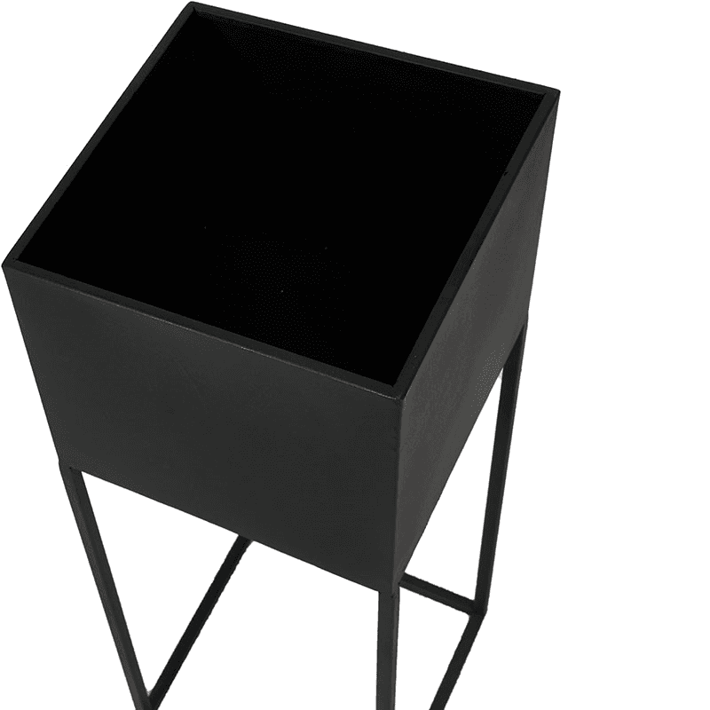 Metal Set of 2 Metal Planters, Graphite