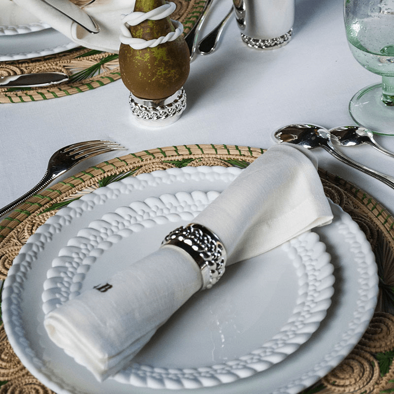 Babylone Napkin Ring, D4cm, Silver