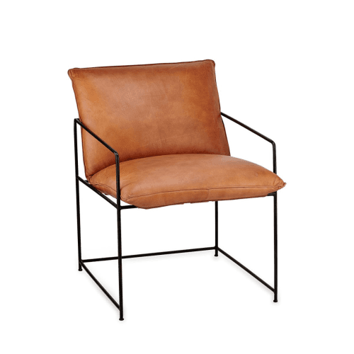 Image showing the Durium Leather Lounger, Aged Tan and Black product.