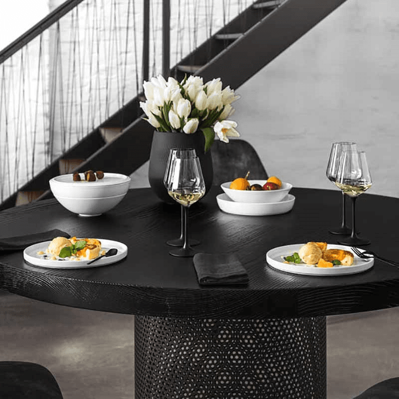 Iconic La Boule Stacking 7 Piece Plate & Bowl Set, D23cm, White
