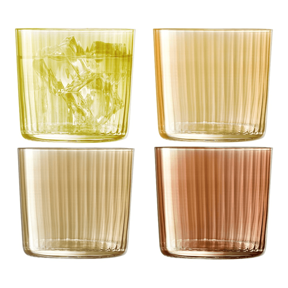 Gems Set of 4 tumblers, 310ml, amber