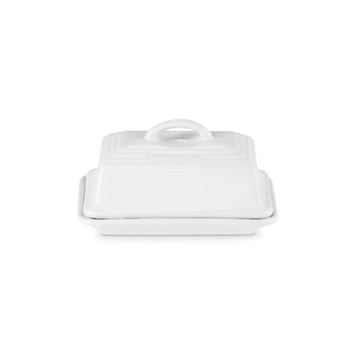 Image showing the Stoneware Butter Dish, White product.