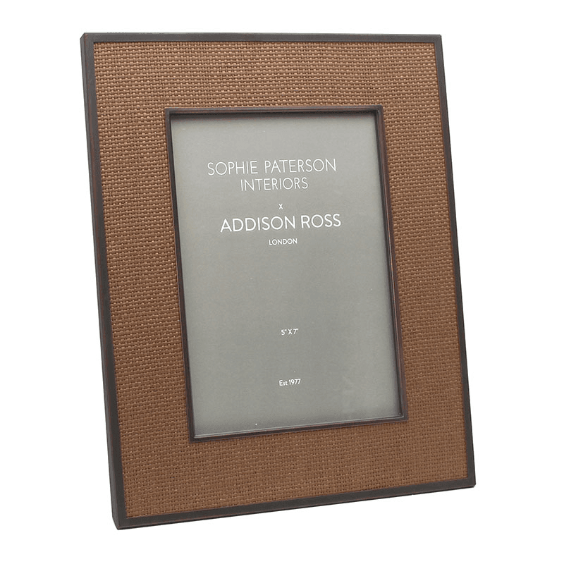 Rattan Photo Frame, 5 x 7", Almond
