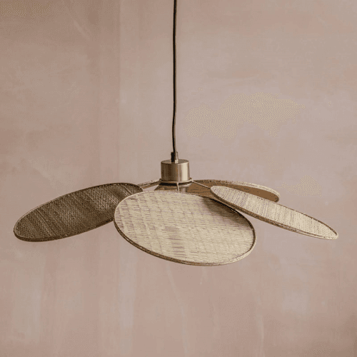 Image showing the Primrose Wicker Pendant Light, D61cm, Natural product.