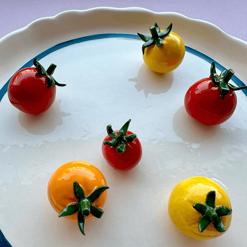 Minnie-Mae Studio Cherry Tomato Plate, D22cm, Multi