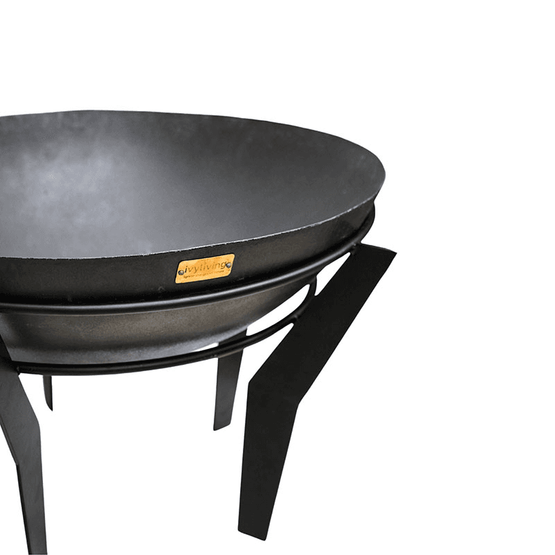 Kendal Fire Pit on Stand, H44.5cm, Black