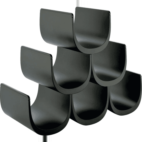 Image showing the Noe' by Giulio Iacchetti Modular bottle holder, Black product.