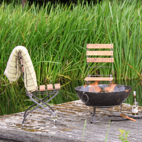 Image showing the Tula Firepit with stand, Black product.