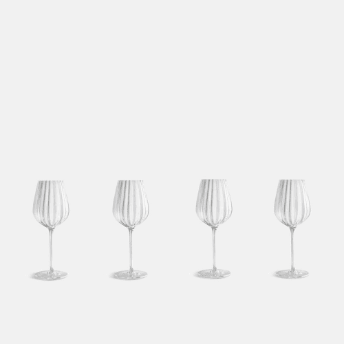 Image showing the Pembroke Set of 4 White Wine Glasses, Clear product.