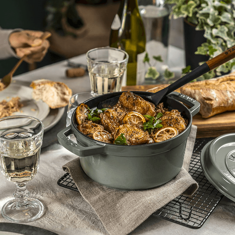 Cast Iron Cocotte, 26cm, Eucalyptus
