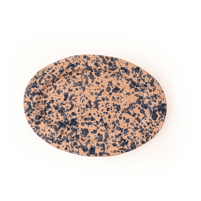Splatter Serving Platter, W42.5 x L30cm, Blue and Pink
