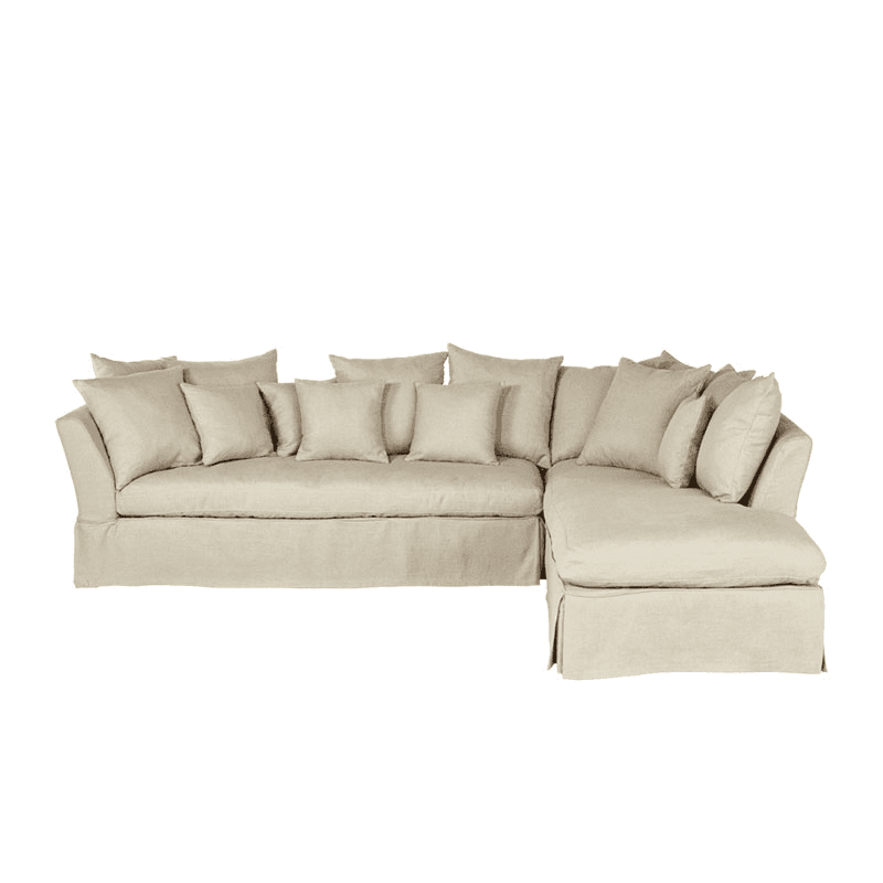 Lamorna Corner sofa, W307 x D223 x H95cm, Natural