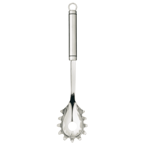 Image showing the Oval Handled Spaghetti spoon, stainless steel product.