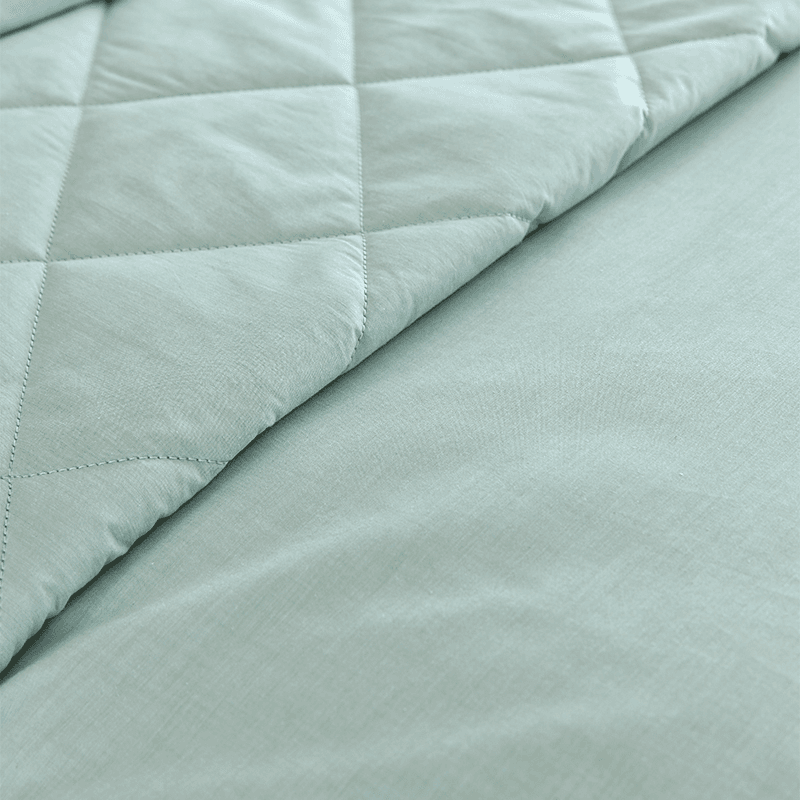 Stornoway Chambray Duvet Set, Super King, Green
