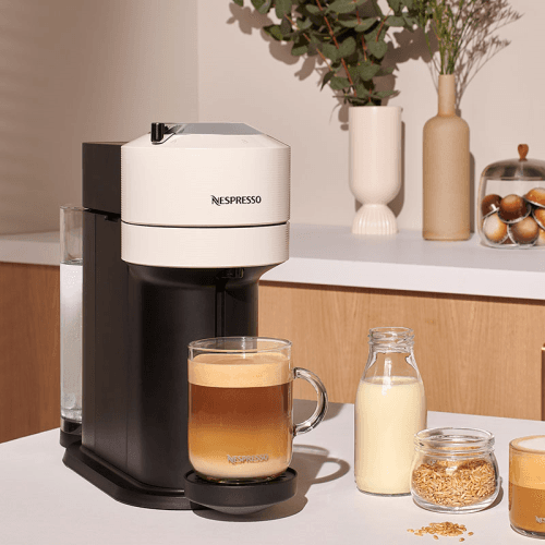 Image showing the Vertuo Next with Aeroccino Coffee Machine, White product.