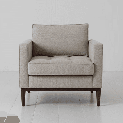 Image showing the Model 02 Linen Armchair, Pumice product.